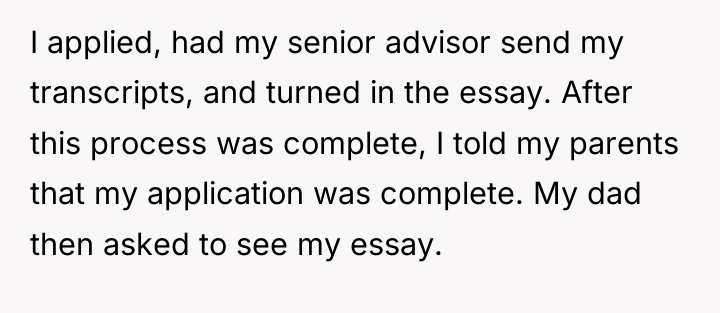 I applied, had my senior advisor send my transcripts, and...