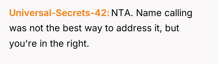 Universal-Secrets-42 NTA. Name calling was not the best way to...