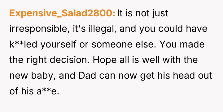 Expensive_Salad2800 It is not just irresponsible, it's illegal, and you...