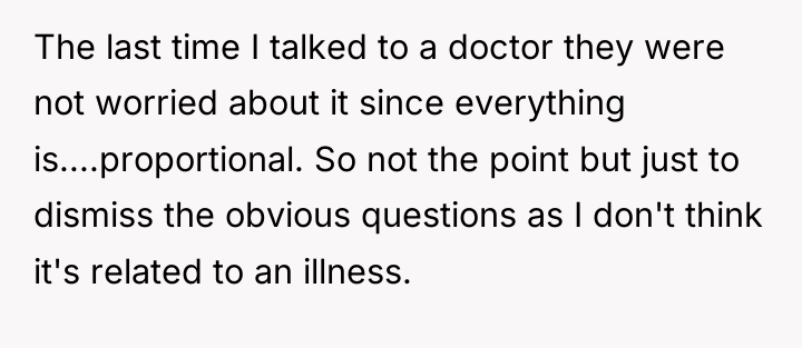 The last time I talked to a doctor they were...