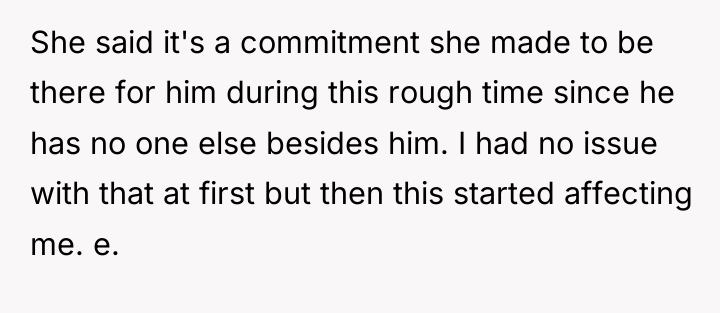 She said it's a commitment she made to be there...