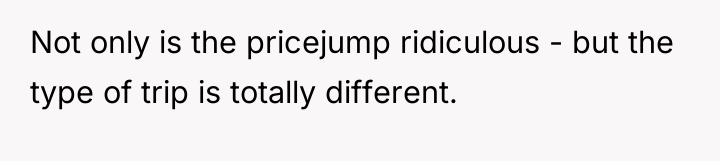 Not only is the pricejump ridiculous - but the type...