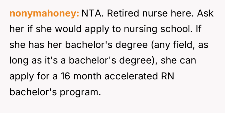 nonymahoney NTA. Retired nurse here. Ask her if she would...