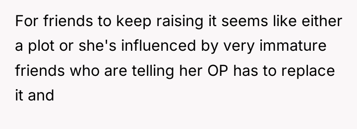 For friends to keep raising it seems like either a...