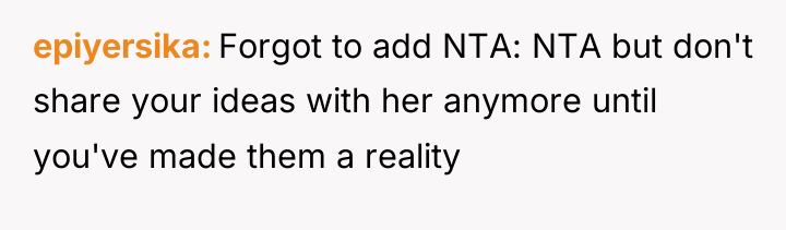 epiyersika Forgot to add NTA: NTA but don't share your...