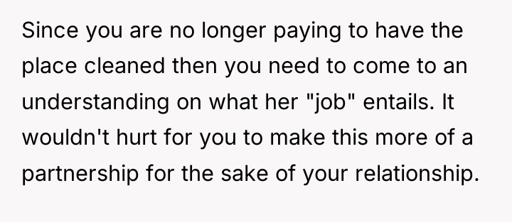 Since you are no longer paying to have the place...