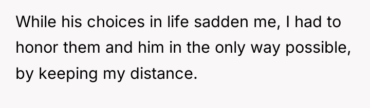 While his choices in life sadden me, I had to...