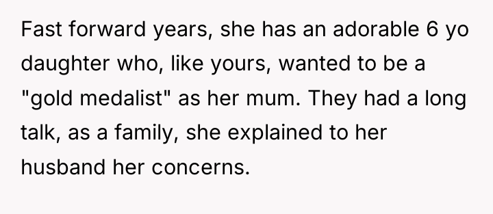 Fast forward years, she has an adorable 6 yo daughter...