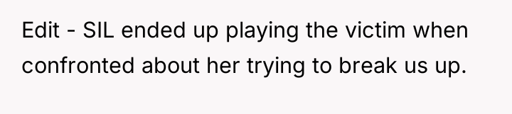 Edit - SIL ended up playing the victim when confronted...