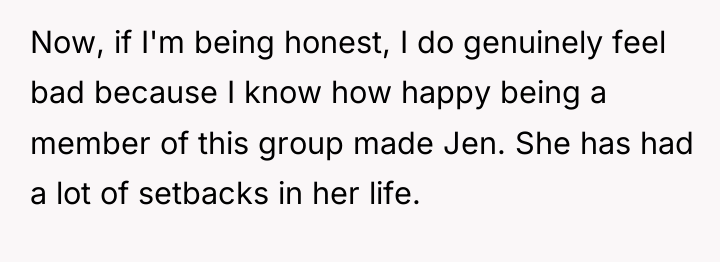 Now, if I'm being honest, I do genuinely feel bad...