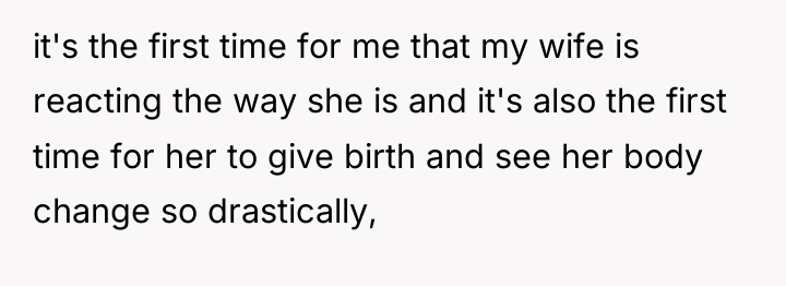 it's the first time for me that my wife is...