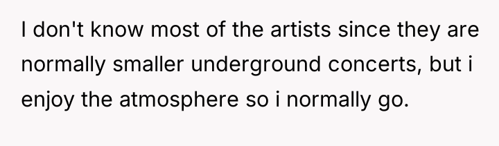 I don't know most of the artists since they are...