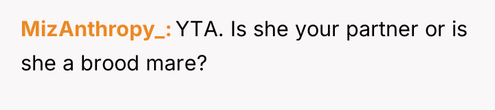 MizAnthropy_ YTA. Is she your partner or is she a...