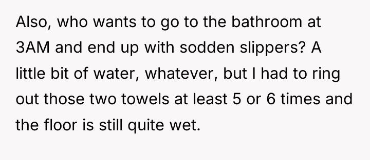 Also, who wants to go to the bathroom at 3AM...