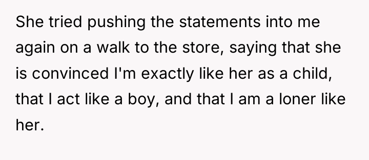 She tried pushing the statements into me again on a...
