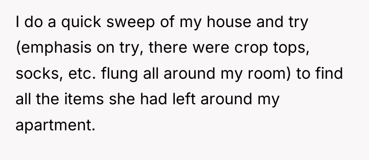 I do a quick sweep of my house and try...