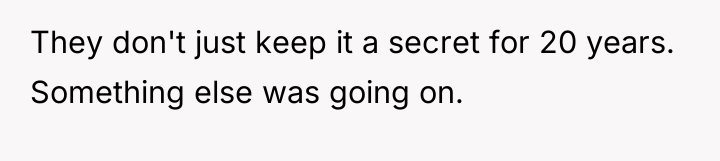 They don't just keep it a secret for 20 years....
