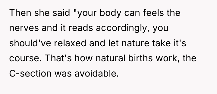 Then she said "your body can feels the nerves and...