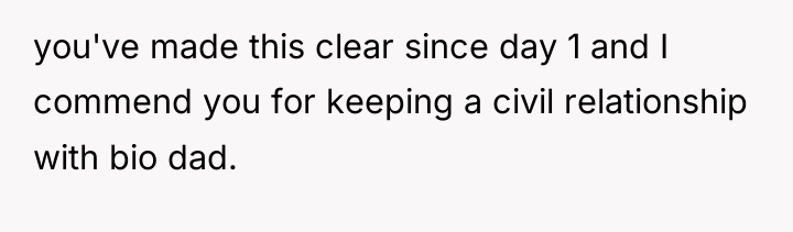 you've made this clear since day 1 and I commend...