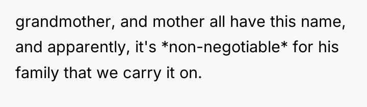 grandmother, and mother all have this name, and apparently, it's...