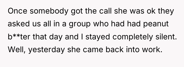Once somebody got the call she was ok they asked...