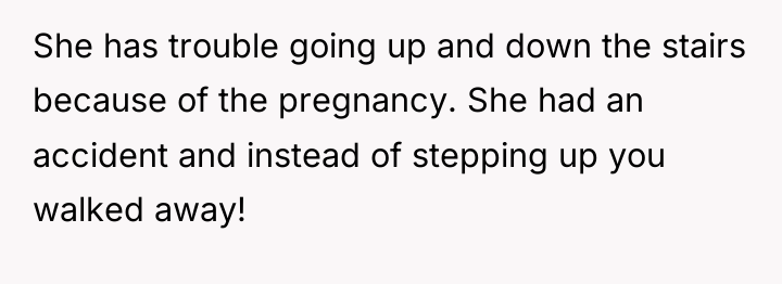 She has trouble going up and down the stairs because...