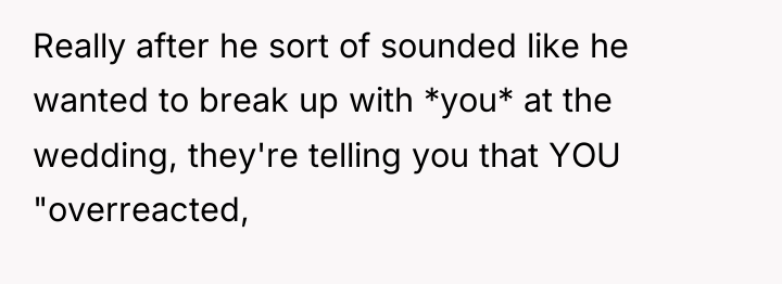 Really after he sort of sounded like he wanted to...