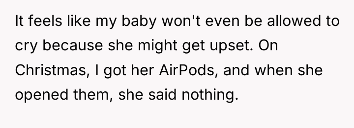 It feels like my baby won't even be allowed to...