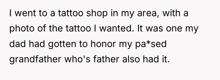 I went to a tattoo shop in my area, with...