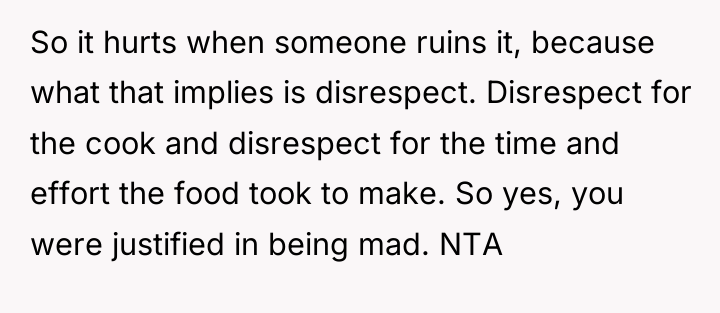 So it hurts when someone ruins it, because what that...