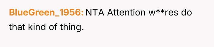 BlueGreen_1956 NTA Attention w**res do that kind of thing.