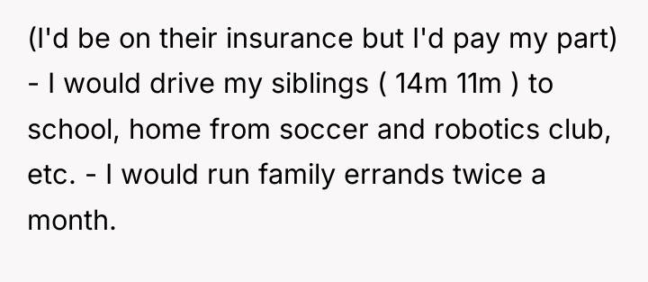 (I'd be on their insurance but I'd pay my part)...
