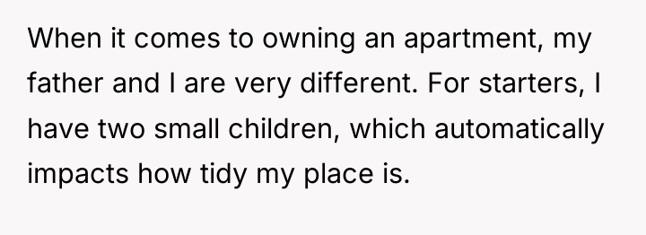 When it comes to owning an apartment, my father and...