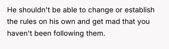 He shouldn't be able to change or establish the rules...