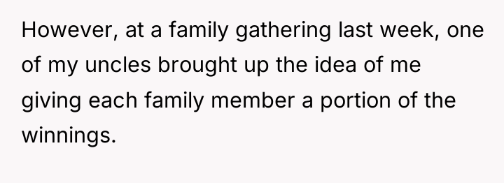 However, at a family gathering last week, one of my...