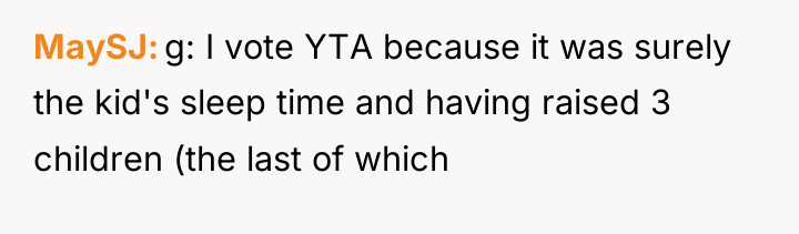 MaySJ g: I vote YTA because it was surely the...