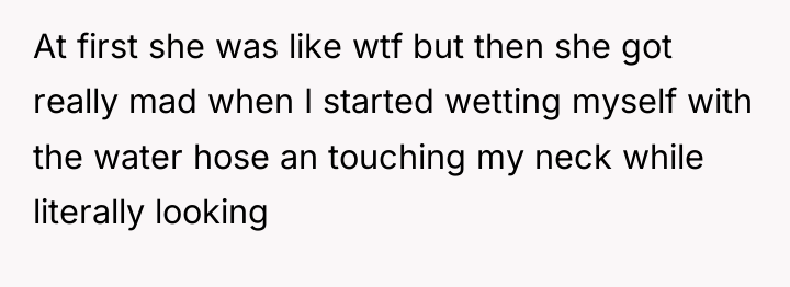 At first she was like wtf but then she got...