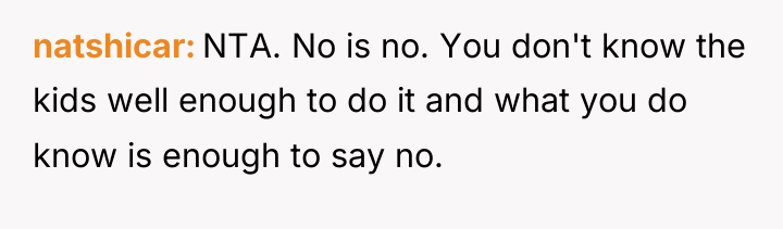 natshicar NTA. No is no. You don't know the kids...