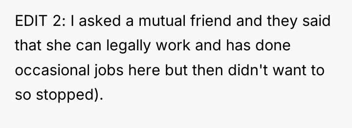 EDIT 2: I asked a mutual friend and they said...