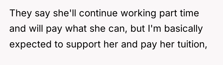 They say she'll continue working part time and will pay...
