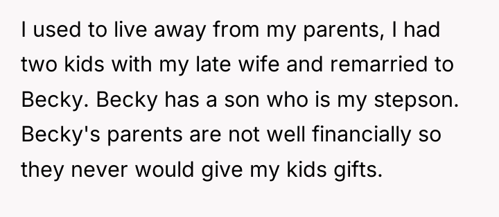 I used to live away from my parents, I had...