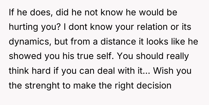 If he does, did he not know he would be...