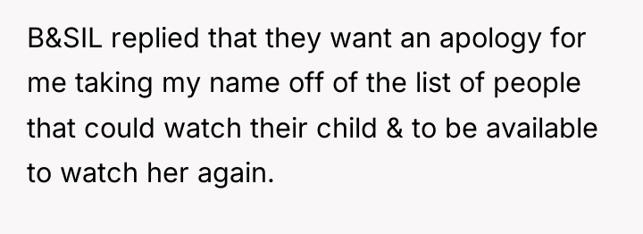 B&SIL replied that they want an apology for me taking...