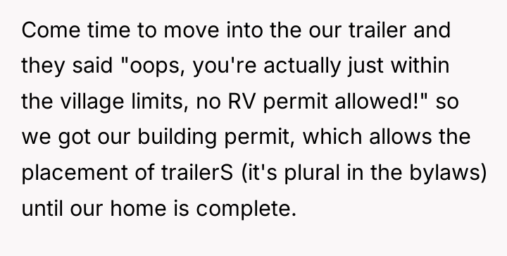Come time to move into the our trailer and they...
