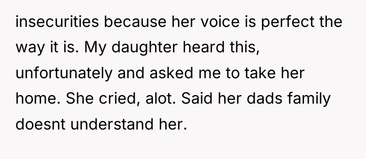 insecurities because her voice is perfect the way it is....