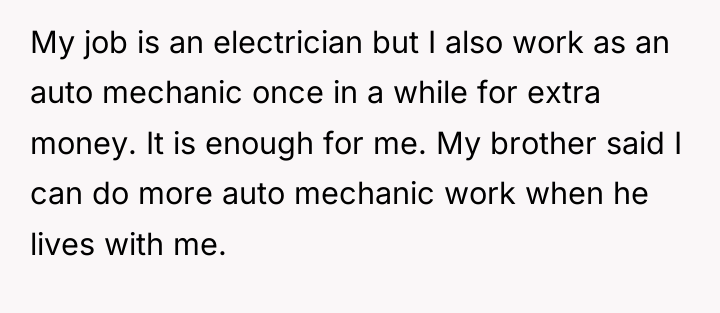 My job is an electrician but I also work as...