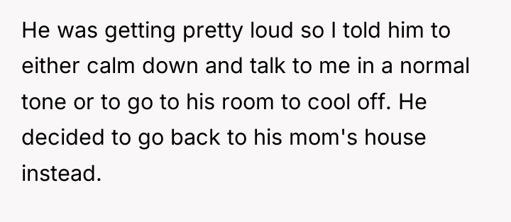 He was getting pretty loud so I told him to...