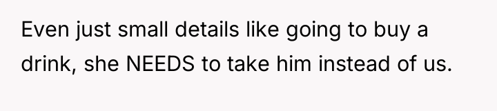 Even just small details like going to buy a drink,...