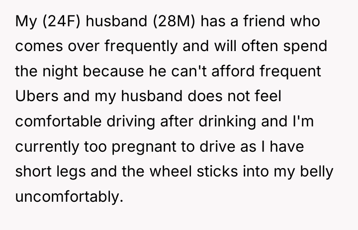 My (24F) husband (28M) has a friend who comes over...