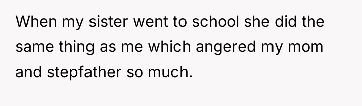 When my sister went to school she did the same...
